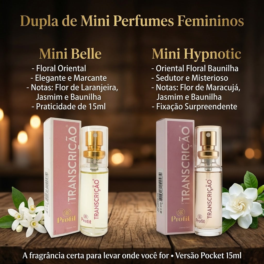 Kit 2 Mini Perfumes Femininos De Bolso Alta Fixação