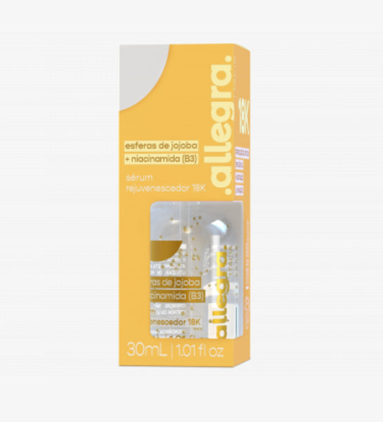 Sérum Facial Rejuvenescedor 18K Allegra Niacinamida 30ml